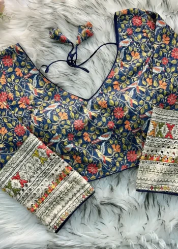 chikankari-work-kalamkari-printed-long-sleeves-blouse
