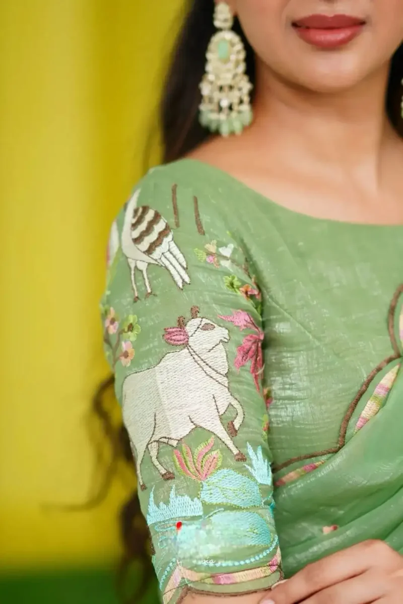 Chinon Heavy Embroidery & Thread Work Festival Lehenga Choli