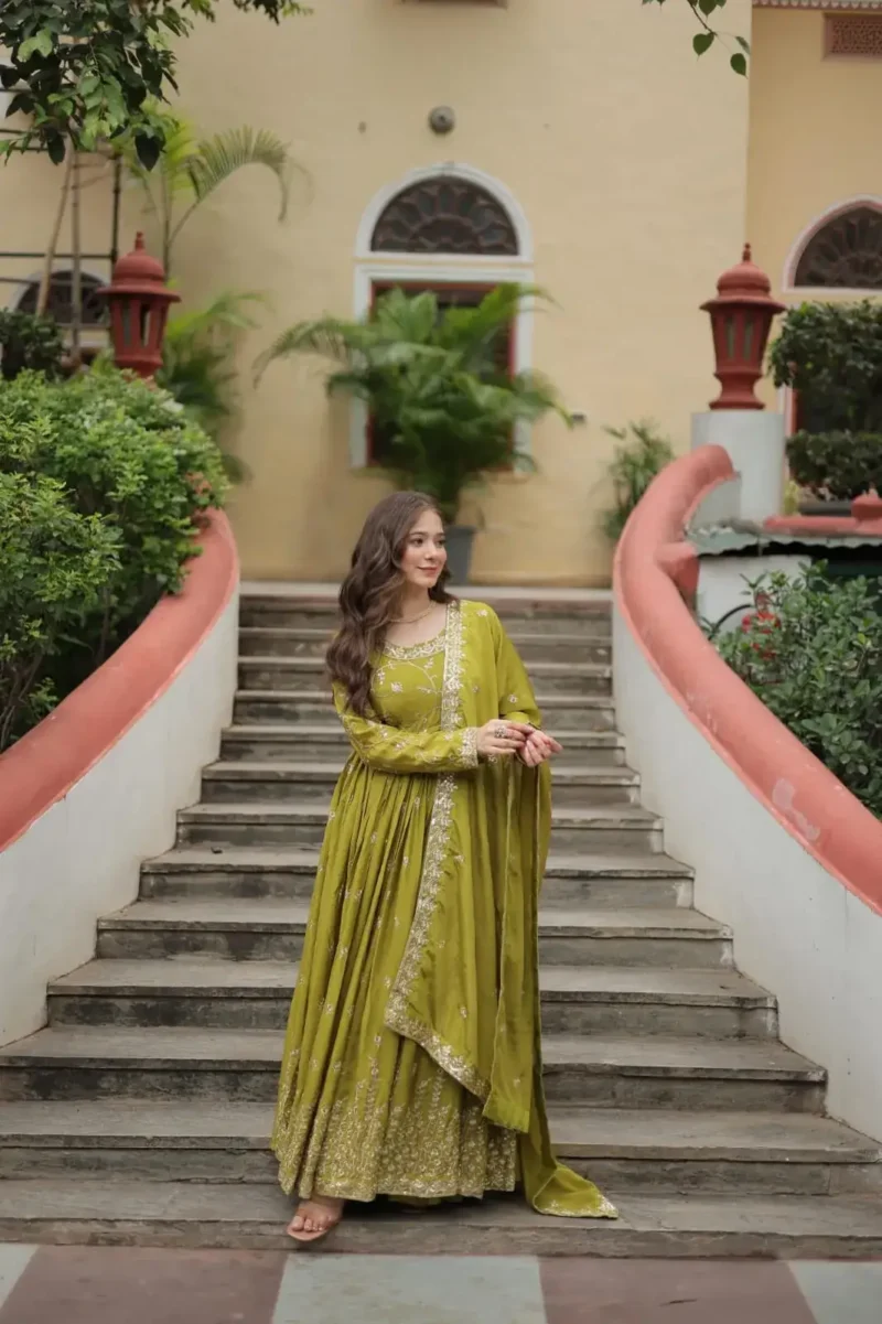 Chinon Rich Sequins Embroidered Wedding Sharara Suit
