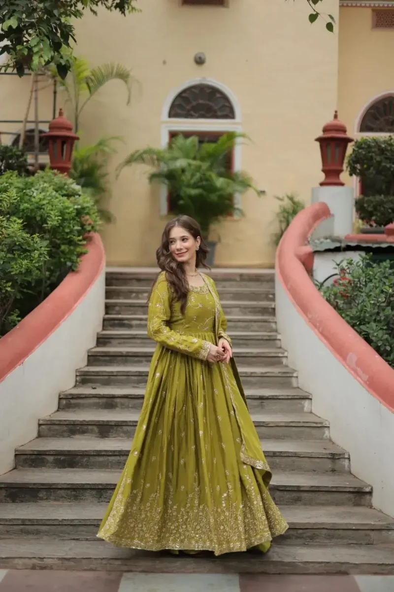 Chinon Rich Sequins Embroidered Wedding Sharara Suit