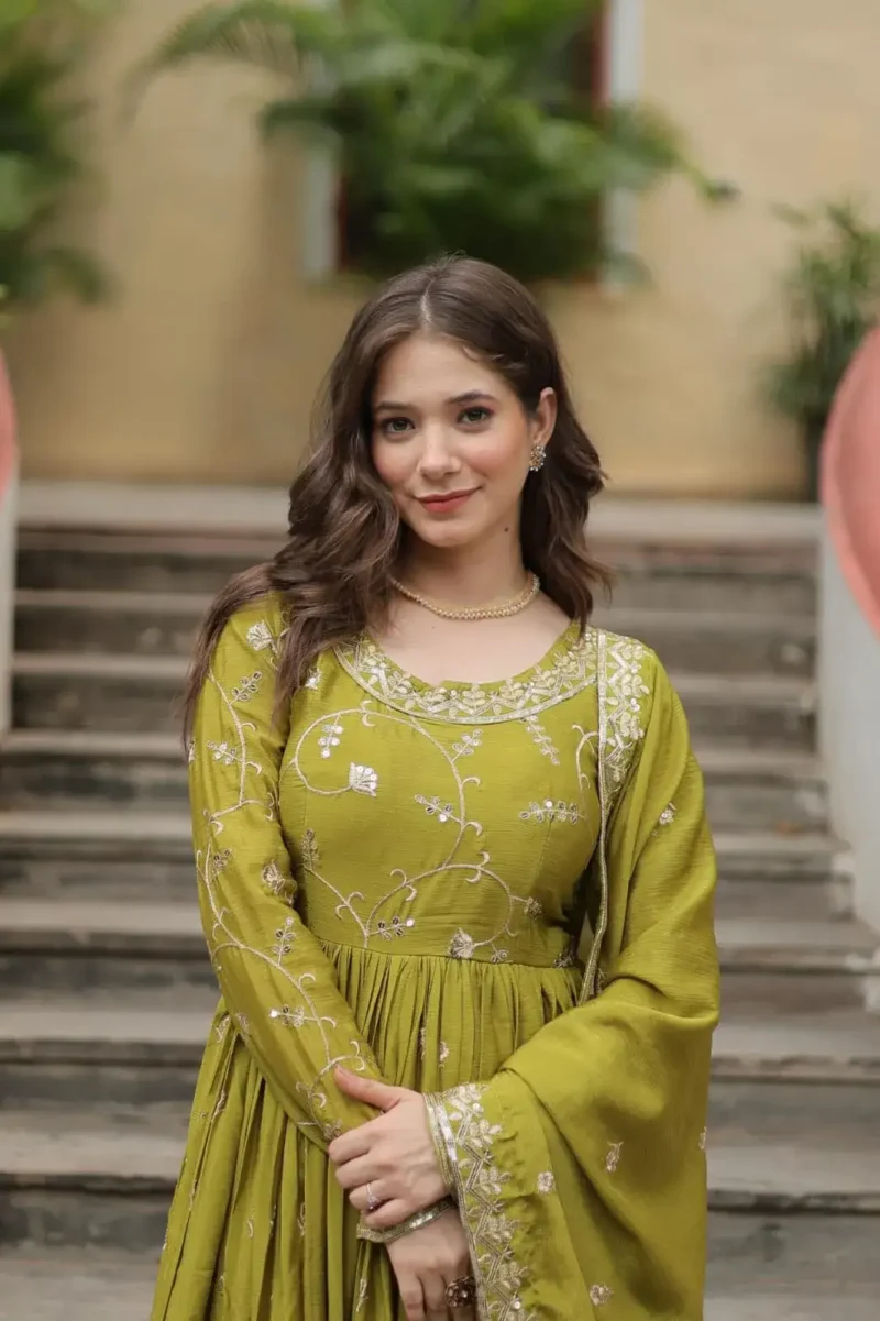 Chinon Rich Sequins Embroidered Wedding Sharara Suit