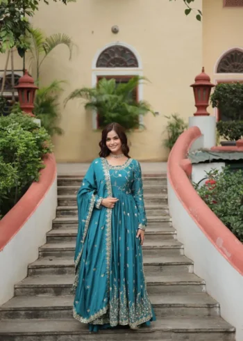 Chinon Rich Sequins Embroidered Wedding Sharara Suit