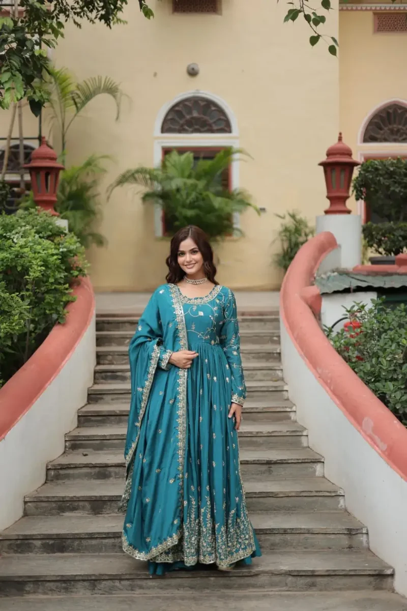 Chinon Rich Sequins Embroidered Wedding Sharara Suit