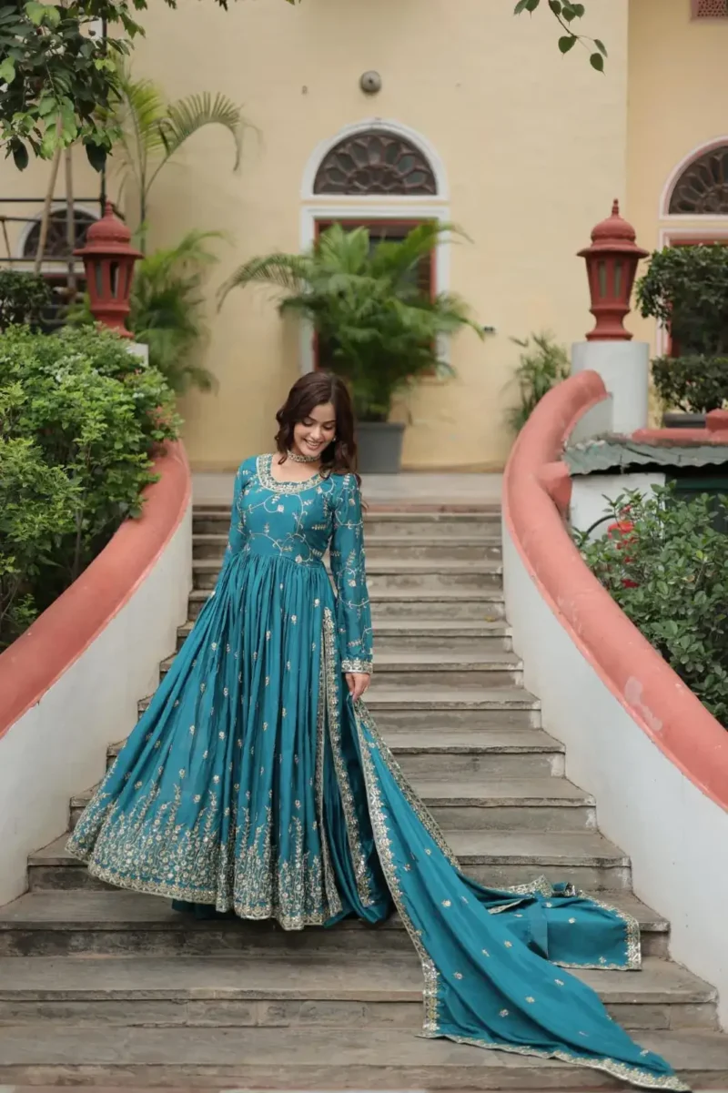 Chinon Rich Sequins Embroidered Wedding Sharara Suit