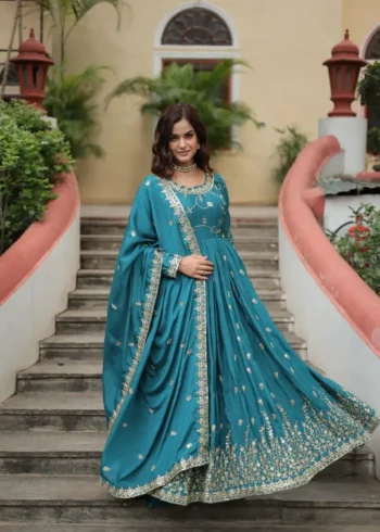 Chinon Rich Sequins Embroidered Wedding Sharara Suit