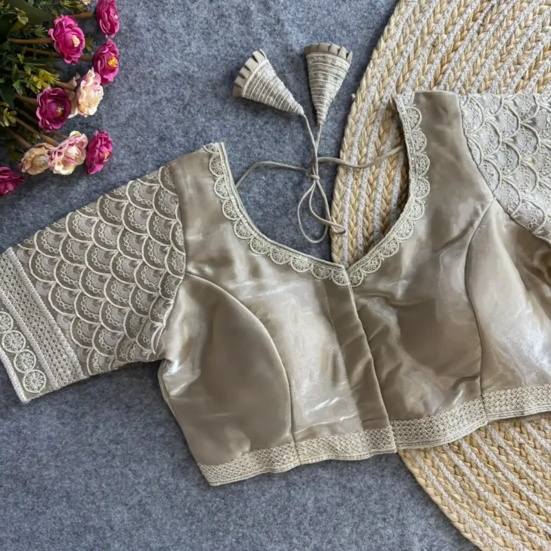Cotton Thread Work Zimichoo Fabric Blouse