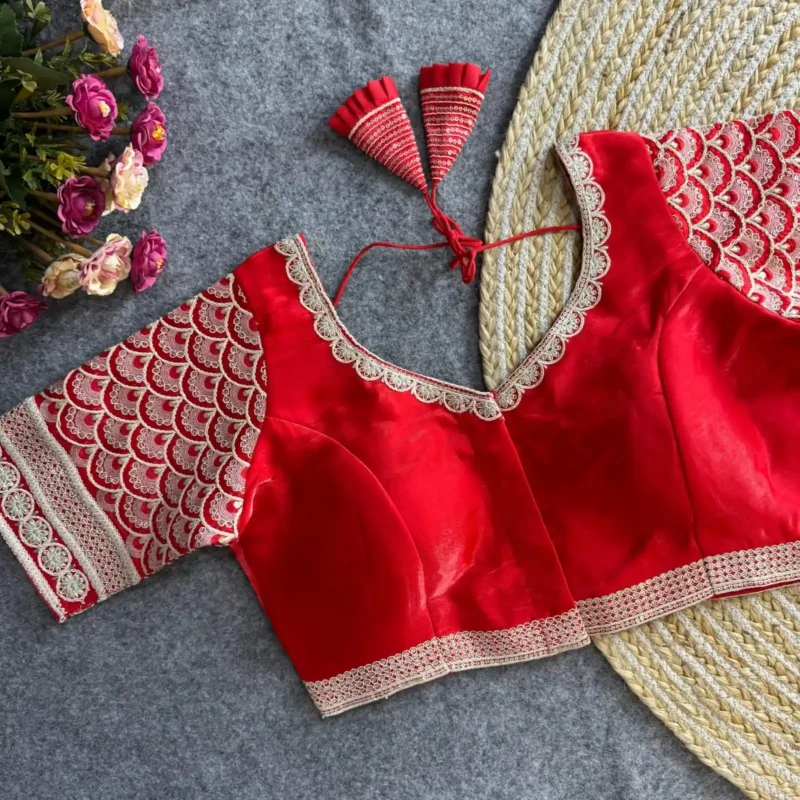 Cotton Thread Work Zimichoo Fabric Blouse