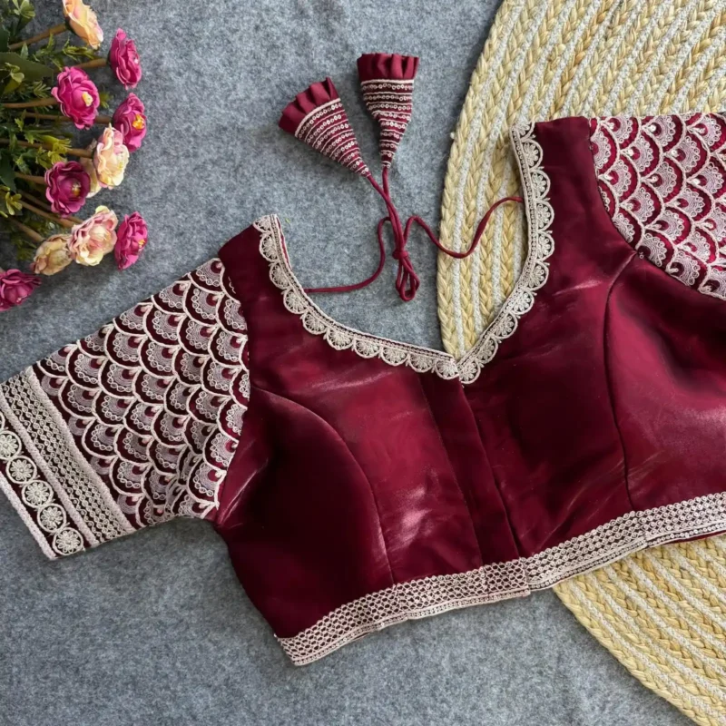 Cotton Thread Work Zimichoo Fabric Blouse