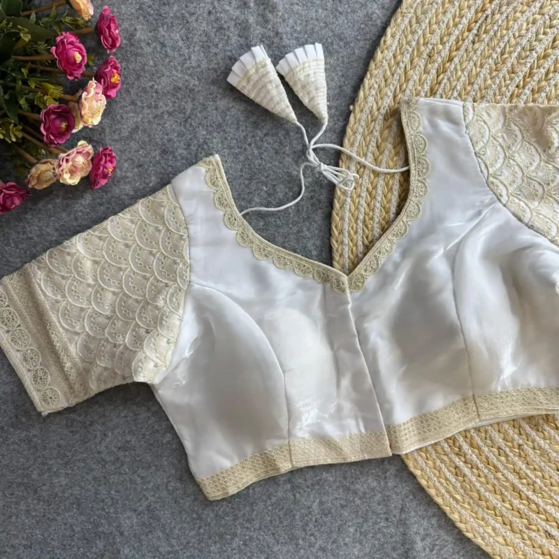 Cotton Thread Work Zimichoo Fabric Blouse