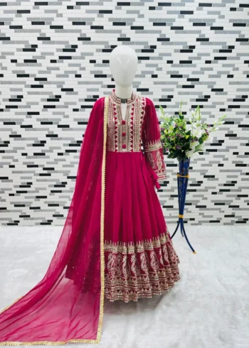 Designer Sequins Embroidered Party Wear Gown for Kids