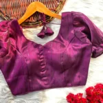 Frill Sleeve Pattern Jimmy Choo Shining Material Designer Blouse