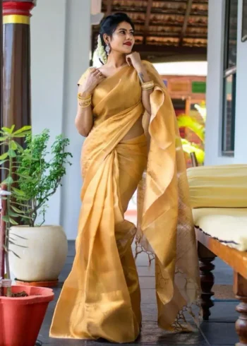 Golden Rich Pallu Jacquard Work Soft Kota Silk Saree