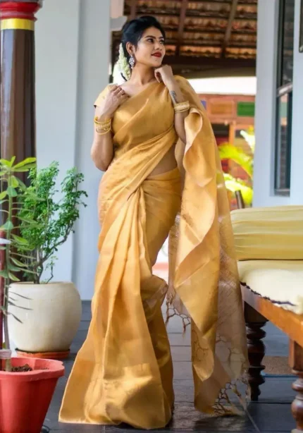 Golden Rich Pallu Jacquard Work Soft Kota Silk Saree