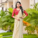 Off white color Heavy Soft Organza Zari Embroidery Work Saree for Party