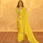 Jhanvi Kapoor Inspired Saree in Yellow Color