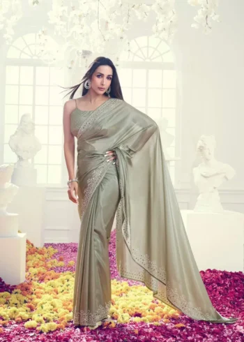 Malaika Arora Inspired Jimmy Choo Diamond & Hand Mirror Work Saree