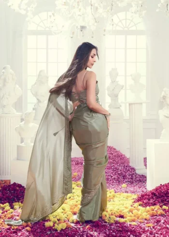 Malaika Arora Inspired Jimmy Choo Diamond & Hand Mirror Work Saree