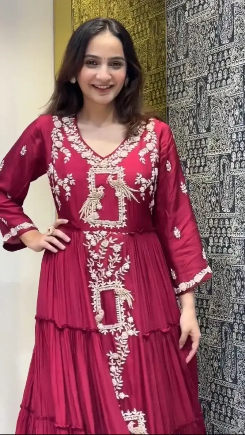 maroon-colour-chinon-heavy-sequence-work-designer-party-wear-gown