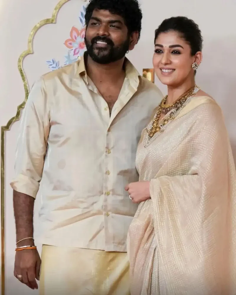 Nayanthara Inspired Rich Pallu Jacquard Work Tissue Silk Saree
