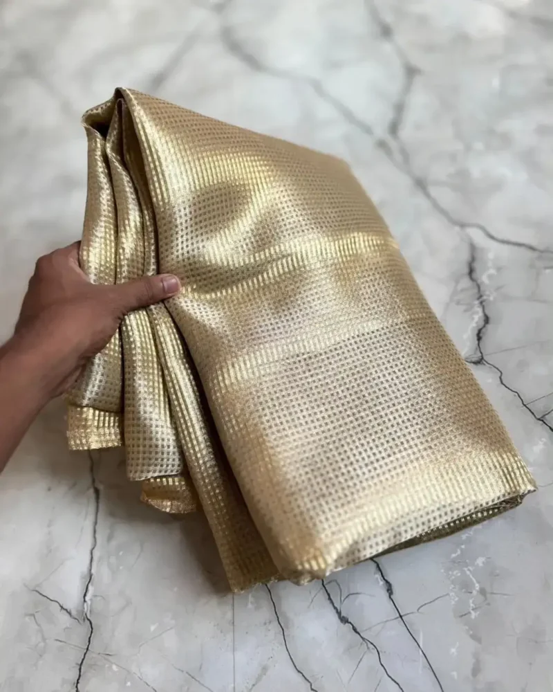 Nayanthara Inspired Rich Pallu Jacquard Work Tissue Silk Saree