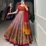 Onion Pink Kashmiri Printed Lehenga for Bridesmaid