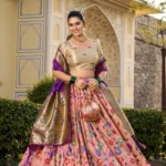 Paithani Weaving Zari Work Maharashtrian Bridal Lehenga Choli