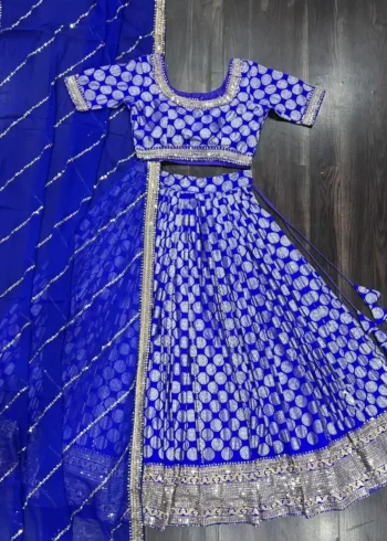 Pure Dyeable Jacquard Designer Lehenga choli for Wedding