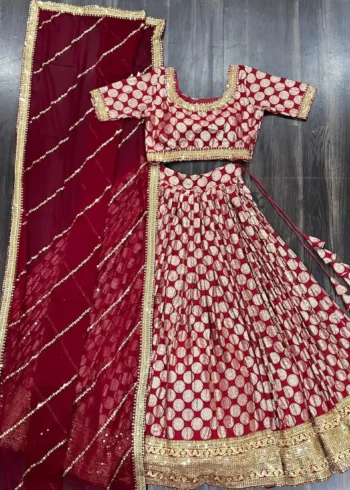 Pure Dyeable Jacquard Designer Lehenga choli for Wedding