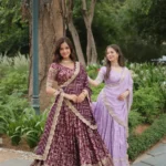 Pure Dyable Viscose Jacquard Golden Sequins Embroidered Lehenga