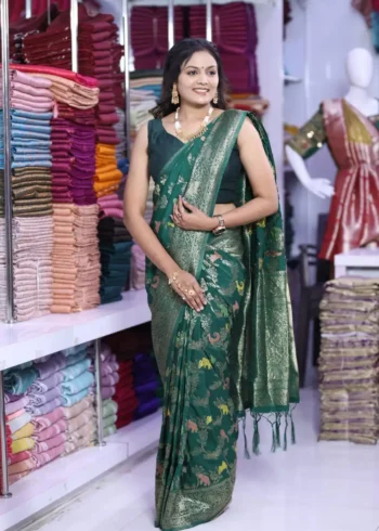 Pure Khadi Georgette Silk Designer Saree for Wedding