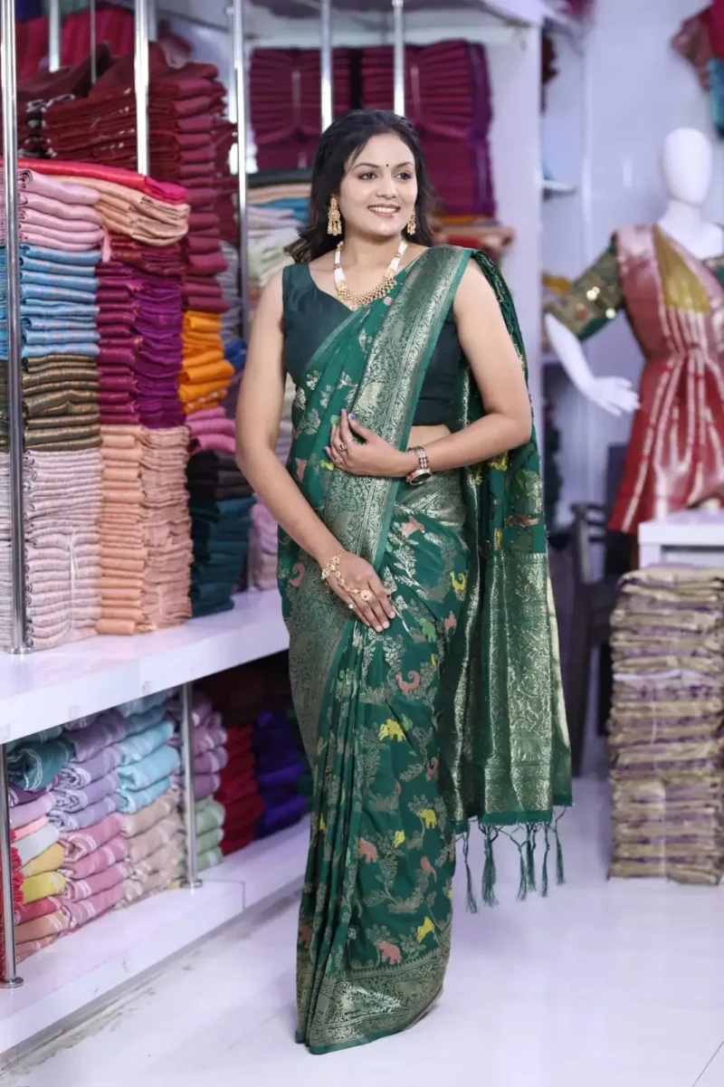 Pure Khadi Georgette Silk Designer Saree for Wedding