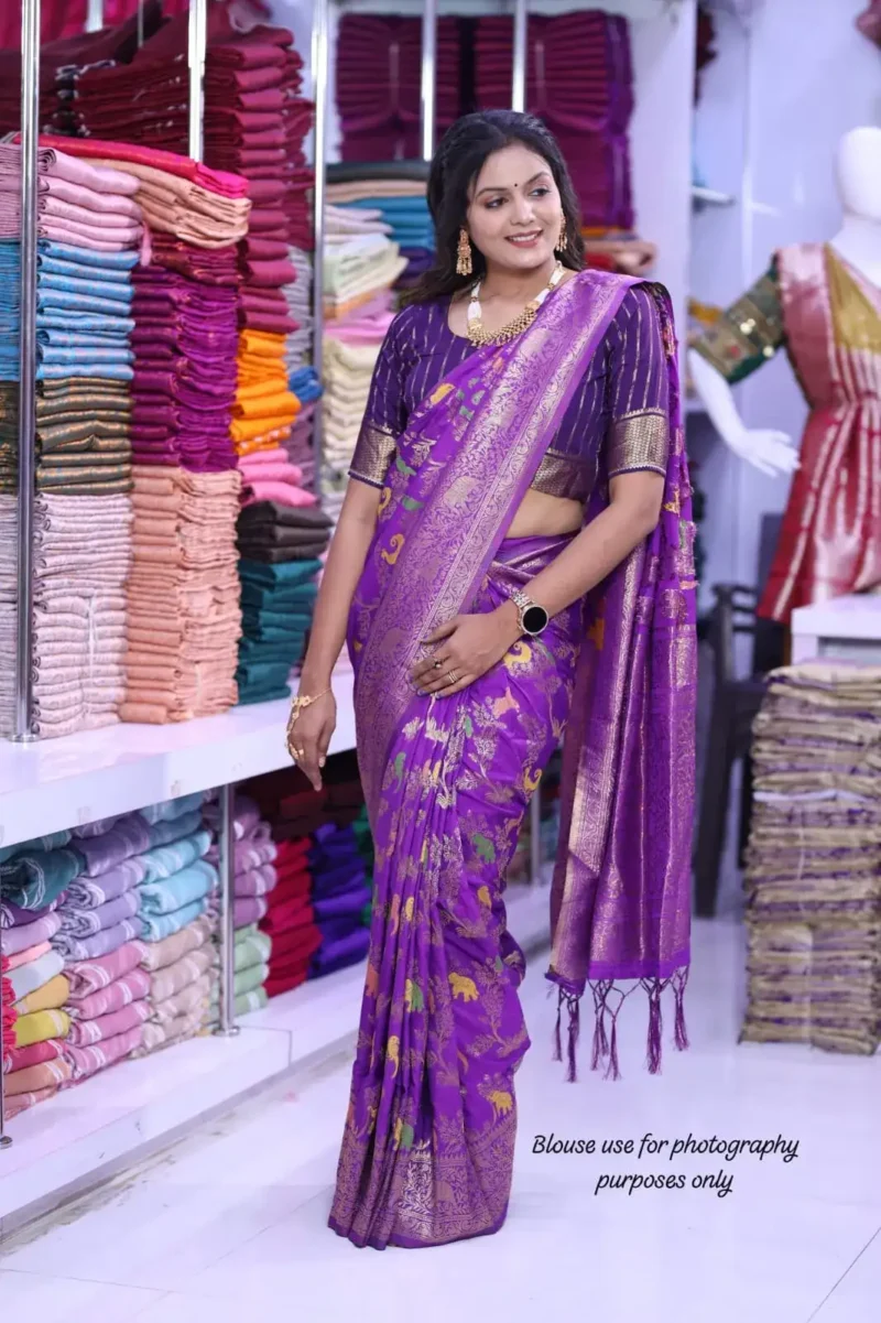 Pure Khadi Georgette Silk Designer Saree for Wedding