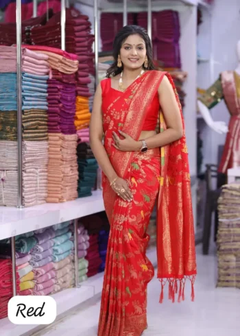 Pure Khadi Georgette Silk Designer Saree for Wedding