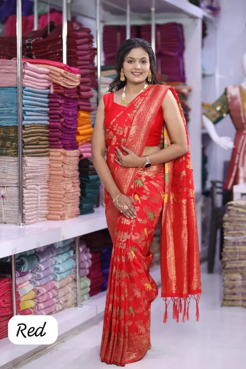 Pure Khadi Georgette Silk Designer Saree for Wedding