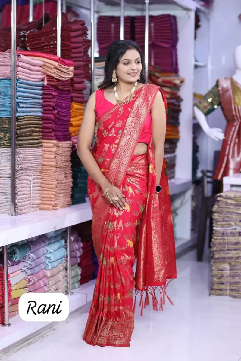 Pure Khadi Georgette Silk Designer Saree for Wedding