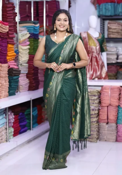 Pure Khadi Georgette Silk Saree for Wedding