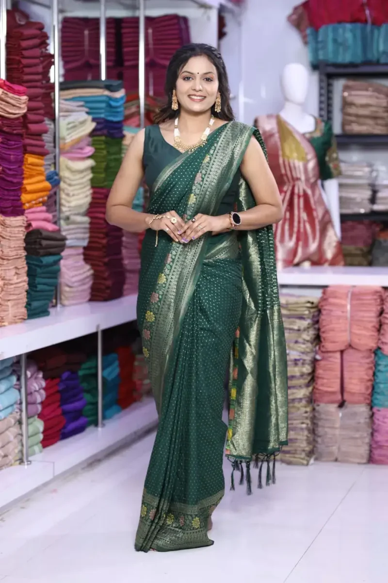 Pure Khadi Georgette Silk Saree for Wedding