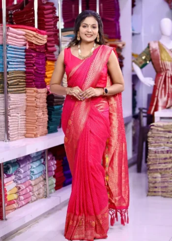 Pure Khadi Georgette Silk Saree for Wedding