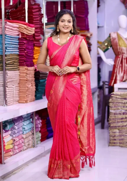 Pure Khadi Georgette Silk Saree for Wedding