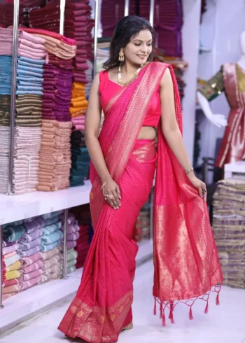 Pure Khadi Georgette Silk Saree for Wedding