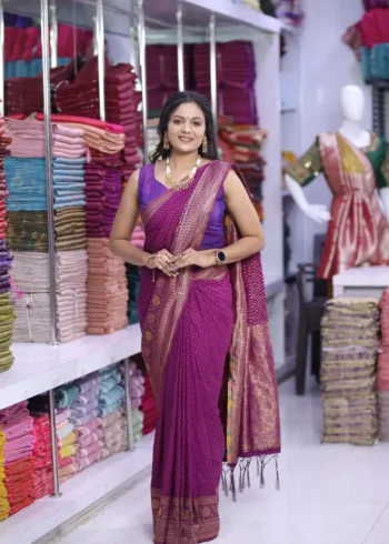 Pure Khadi Georgette Silk Saree for Wedding