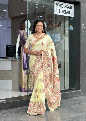 Pure Soft Pashmina Silk Designer Wedding Silk Saree
