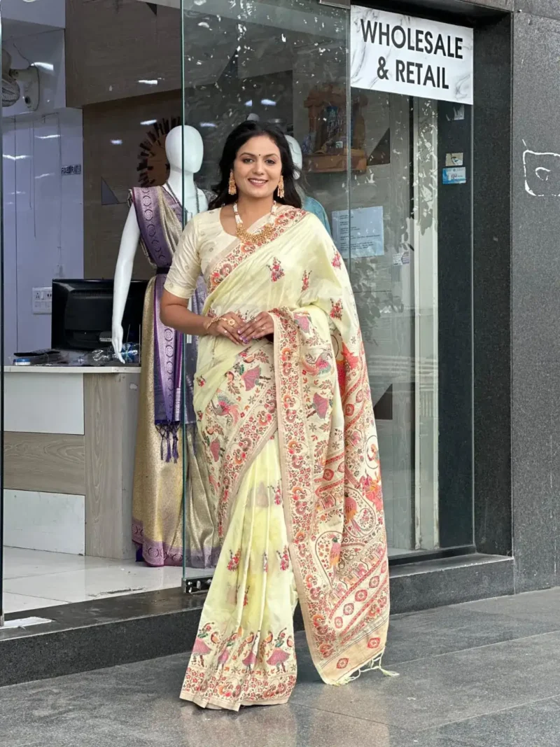 Pure Soft Pashmina Silk Designer Wedding Silk Saree