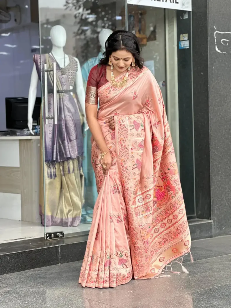 Pure Soft Pashmina Silk Designer Wedding Silk Saree