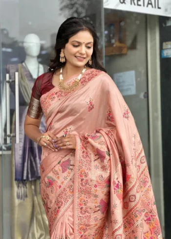Pure Soft Pashmina Silk Designer Wedding Silk Saree