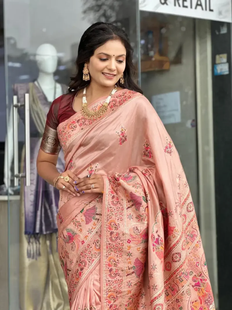 Pure Soft Pashmina Silk Designer Wedding Silk Saree