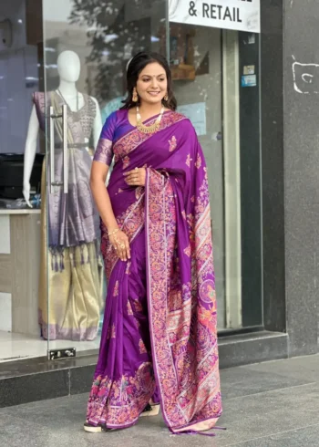 Pure Soft Pashmina Silk Designer Wedding Silk Saree