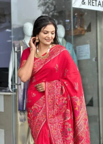 Pure Soft Pashmina Silk Designer Wedding Silk Saree