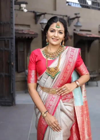 Buy Purple Colour Saree 22 Pure Soft Silk Designer Saree for Wedding