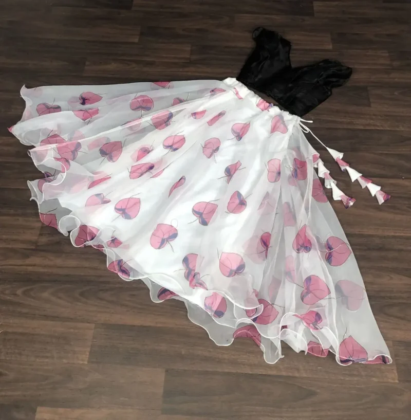 Readymade Organza Lehenga with Rich Foil & Digital Print